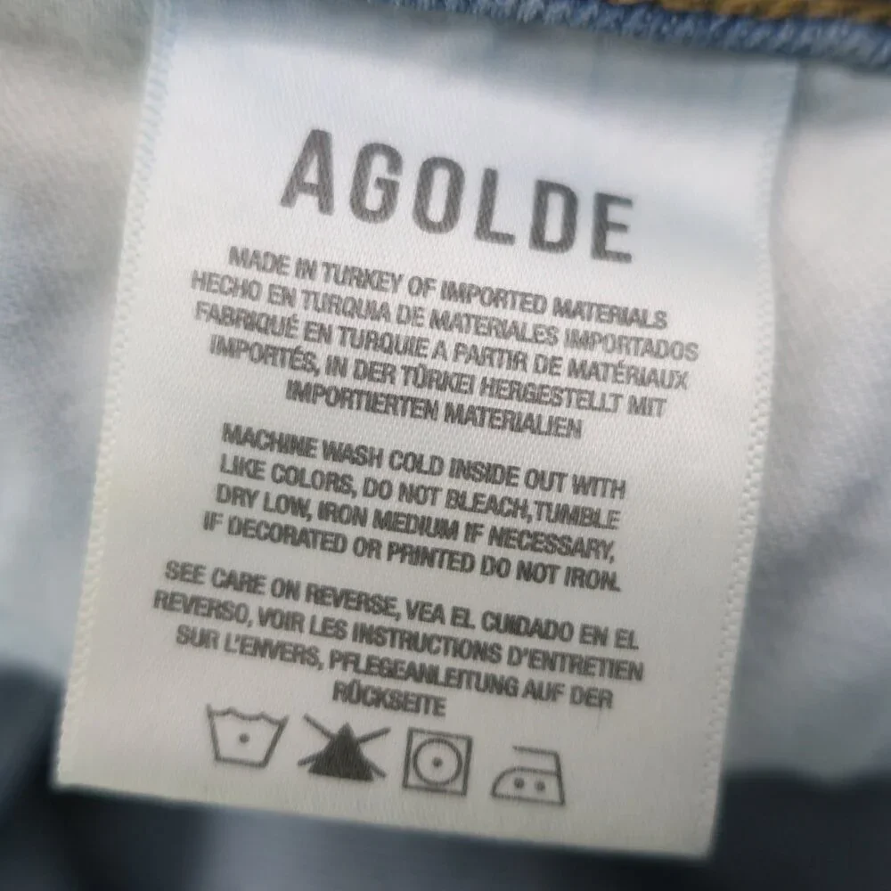 Agolde Harper Wide Leg Crop Jean in Hassle Women's 31 (34 x 27)
